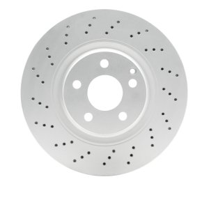 Mercedes-Benz E550 Brake Rotor (1) - Front - R1 Concepts - GEOSPEC Coated Rotor - Drilled - `03-`12